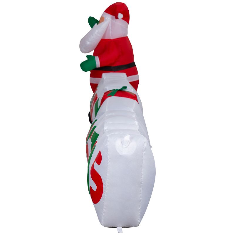 Gemmy Christmas Inflatable "Merry Christmas" Sign with Santa, 3 ft Tall, Multi, 3 of 7