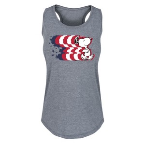 Women's - Peanuts - Snoopy and Friends Graphic Racerback Tank - 1 of 4