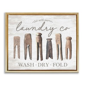 Stupell Industries Rustic Laundry Clothespins, 21" x 17" - 1 of 4