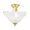 Livex Lighting Coronado 2 - Light Semi-Flush Mount in  Polished Brass - 3 of 4