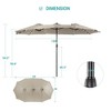 Sonkuki 15x9ft LED Double-Sided Patio Market Umbrella Aluminum Large Canopy - 3 of 4