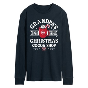 Men's - Instant Message - Grandpas Christmas Cocoa Shop Long Sleeve Graphic T-Shirt - 1 of 4