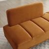 56" Width End of Bed Bench,Velvet Fabric Upholstered 2 Seater Sofa Couch Entryway Ottoman Bench,Fuzzy Sofa Stool Footrest,Window Bench-Cuddlewood - 4 of 4