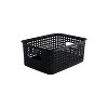 Advantus Plastic Weave Bin Black Small 36000 - 3 of 3