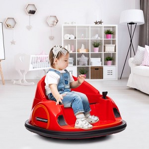 12V Kids Ride On Bumper Car Electric Bumping Car Battery Powered Ride On Toy with Remote Control, Battery Display, 360°Spin, LED Lights, Music - 1 of 4