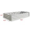 Kelly Galvanized Metal Patio Garden Bed, Raised Flower Box for Flower and Vegetable Planters, Outdoor Furniture - The Pop Home - 4 of 4