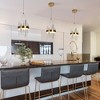 LNC Tadonipkeseismo 2-Lights 8" Modern Luxury Integrated LED Drum Chandelier,Polished Gold and Crystal, 8in/23.6in - 2 of 4