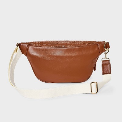 Universal Thread Woven Modern Belt Handbag - Universal Thread™ Brown — фото 3