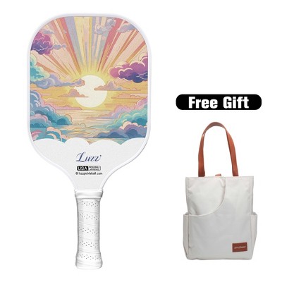 Luzz T700 Carbon Fiber Pickleball Paddle with Sandblasted Surface & Honeycomb Core Racket - Includes Free Versatile Tote Bag