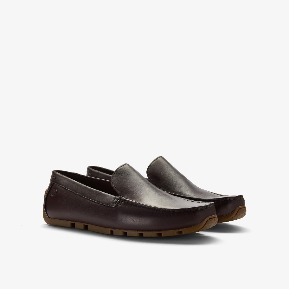 Clarks Mens Corsley Plain Dark Brown Leather Shoes - thumbnail 5
