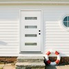 Lirago 36 x 80 Left Hand Inswing White Fiberglass Front doors with Brickmould 4-9/16" Vinyl Frame Frosted Glass - 2 of 4