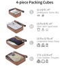 YONWAY 4 Piece Luggage Set, ABS Hard Shell Lightweight Expandable Travel Luggage with 4 Packing Cubes, TSA Lock, Spinner Wheels for Men Women - 4 of 4