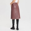 Women's Faux Leather Midi A-Line Skirt - Universal Thread™ - 2 of 4