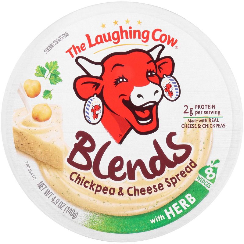 The Laughing Cow Blends Chickpea &#38; Cheese Spread with Herb - 4.9oz/8ct Wedges, 1 of 6