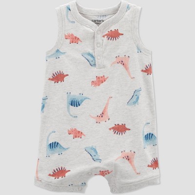 Carter's Just One You®️ Baby Boys' Dino Romper - Gray Newborn