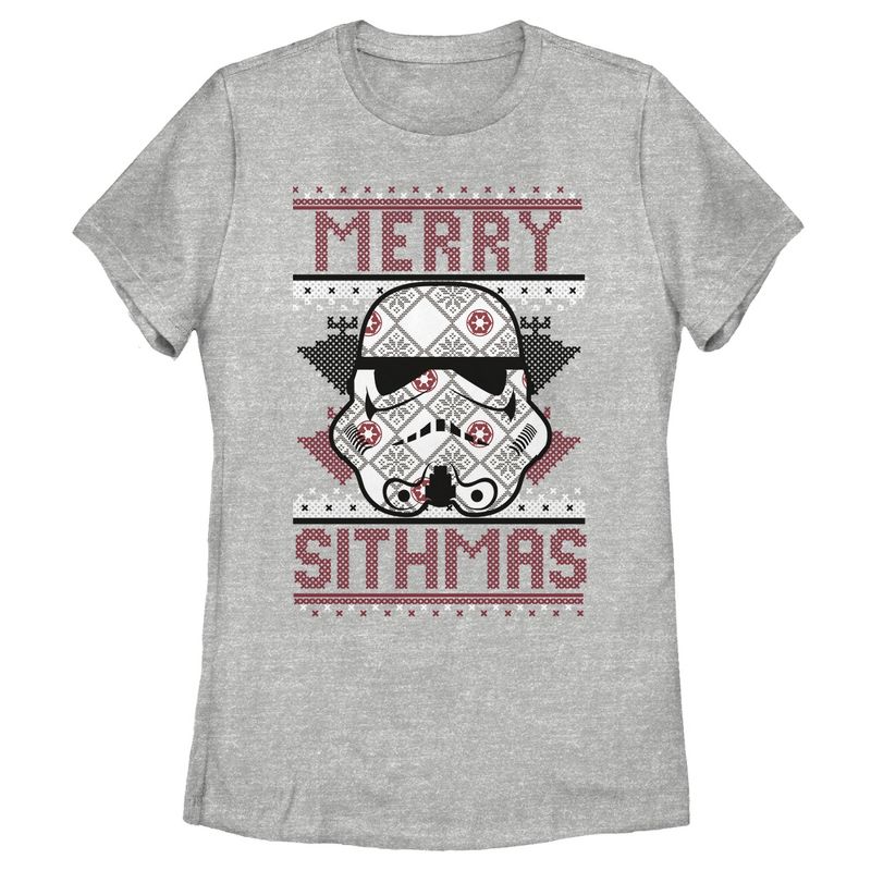 Women's Star Wars Christmas Merry Sithmas T-Shirt, 1 of 4