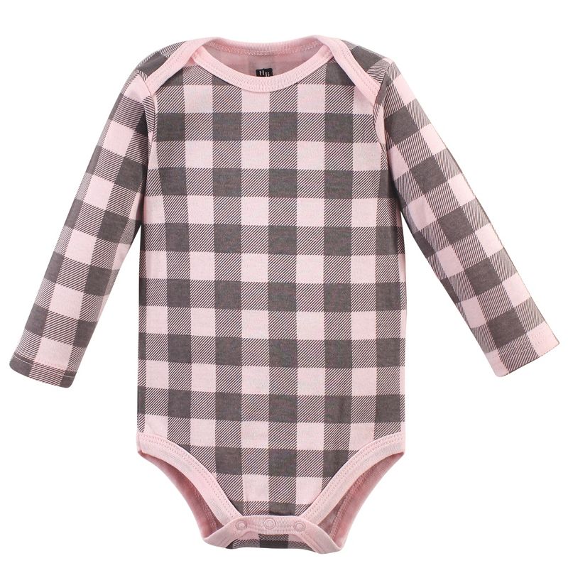 Hudson Baby Infant Girl Cotton Long-Sleeve Bodysuits 5pk, Girl Baby Bear, 6 of 8