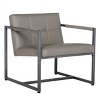 studio designs Camber Mid Century Modern Accent Chair: Bonded Leather, Steel Frame, 250lb Capacity - 2 of 4