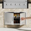 VEVOR BBQ Access Door, 36W x 21H Inch Double Outdoor Kitchen Door, Stainless Steel Flush Mount Door, Wall Vertical Door with Handles and Vents - 2 of 4