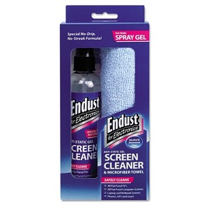 Endust LCD/Plasma Cleaning Gel Spray 6oz Pump Spray w/Microfiber Cloth 12275 - 1 of 2