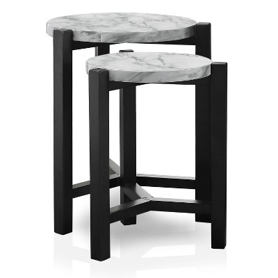 Crega Nesting Side Table Brushed Brown Gray - miBasics