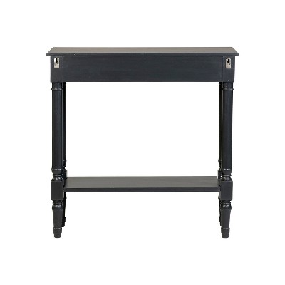 Marisol Black Solid Wood Console Table with Storage