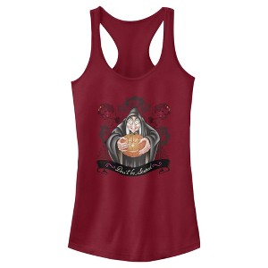 Juniors Womens Snow White and the Seven Dwarves Evil Queen Pumpkin Racerback Tank Top - 1 of 4