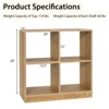 Infans Kids Toy Storage Organizer 4-Cube Wooden Display Bookcase w/Anti-toppling Device - 2 of 4