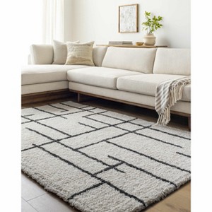Hauteloom Xenos White Maze Plush Carpet - 1 of 4