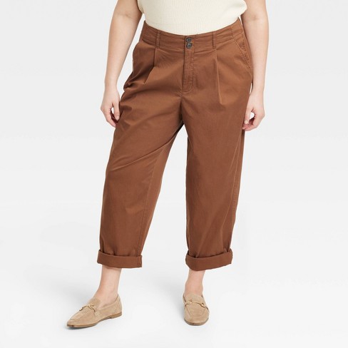 Women's High-rise Pleat Front Tapered Ankle Pants - A New Day