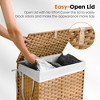 JIONJOY 23.7 gal. Wicker Hamper w/Lid, Foldable Design, Removable Compartment & Washable Liner - 4 of 4