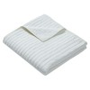 Greenland Home Fashions Monterrey Finely Stitched Throw Blanket Classic Solid Color Style 50" x 60" Antique White - 3 of 4