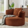 ORRD Corduroy Accent Chair, Round Compact Chair for Living Room, No Assembly Required, Comfortable Lounge Chair for Bedroom, Office, Small Space - 3 of 4