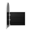 Spassway 36"H*24"W Arch Wood Medicine Cabinet with Adjustable Shelves Recessed Wall Cabinet Wall Mounted Bathroom Storage Cabinet with Mirror - 3 of 4