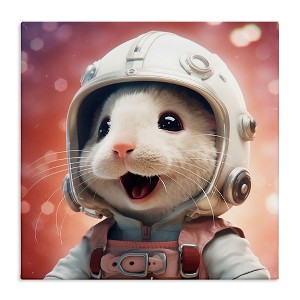 Stupell Industries Astronaut Mouse Portrait, 24" x 24" - 1 of 4