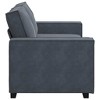 vidaXL Velvet 2-Seater Sofa - Dark Gray - Modern Lounge Seating - 70.9"x30.7"x33.1" - Office/Living Room/Guest Room - 4 of 4