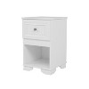 NicBex 1 Drawer Nightstand,Bedside Table with Metal Handle and Open Shelf,Modern Side Table for Bedroom - 4 of 4