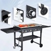 SKONYON 4-Burner Gas Grill 60000 BTU Propane Griddle with Side Board - 4 of 4
