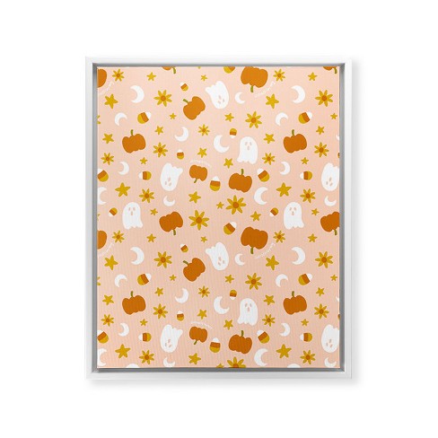 Doodle By Meg Is It Fall Yet in Peach Framed Art Canvas - Society6 - image 1 of 3