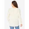 Woman Within Plus Size Washed Thermal V-Neck Tee - 3 of 4