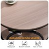 Bekrvio 19.7" Round Wood End Table, 2-Tier Industrial Side Table with Metal Frame - 3 of 4