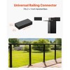 VEVOR 2 Pack Handrail Connectors, Flat Extension Stair Railing Accessories, POM Hand Rail Connector Fittings for Rectangular Cable Railing, Black - 4 of 4