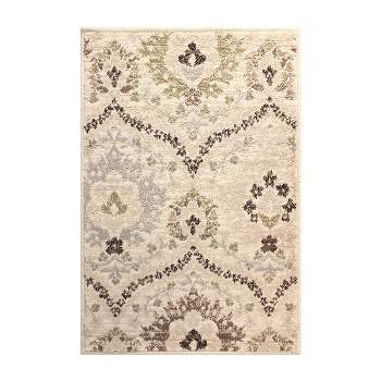 Distressed Abstract Damask Indoor Area Rug or Runner by Blue Nile Mills