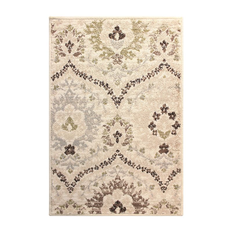 Distressed Abstract Damask Indoor Area Rug or Runner by Blue Nile Mills, 1 of 7