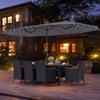 Tangkula 11 PCS Patio Dining Set w/ 15ft Double-Sided Patio Umbrella (Base Included) - 3 of 4