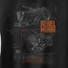 Juniors Womens Rebel Moon Imperium Space Fighter Schematics Racerback Tank Top - image 2 of 4