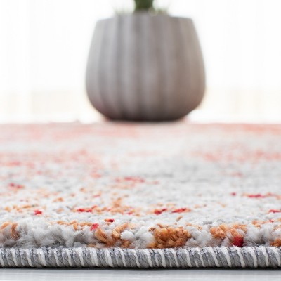 Abstract Elegance 8' x 10' Gray Synthetic Area Rug