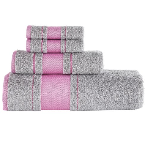 Kafthan Textile Fishbone Cotton Bath Towels (Set of 4) - image 1 of 4