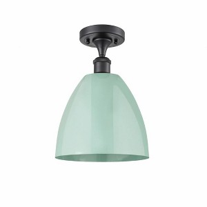 Plymouth Dome - 1 Light Semi-Flush Mount In Industrial Style-12.88 Inches Tall and 9 Inches Wide - 1 of 1