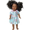 Doll Clothes Superstore Handmade Blue and Pink Floral Dress for 18 Inch Girl Dolls - 3 of 4